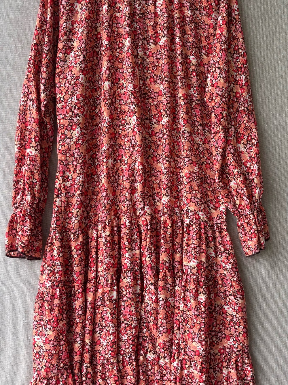 OPT One Pretty Time Floral Boho Midi XS Pink Orange Multi color Cottagecore - Picture 6 of 6